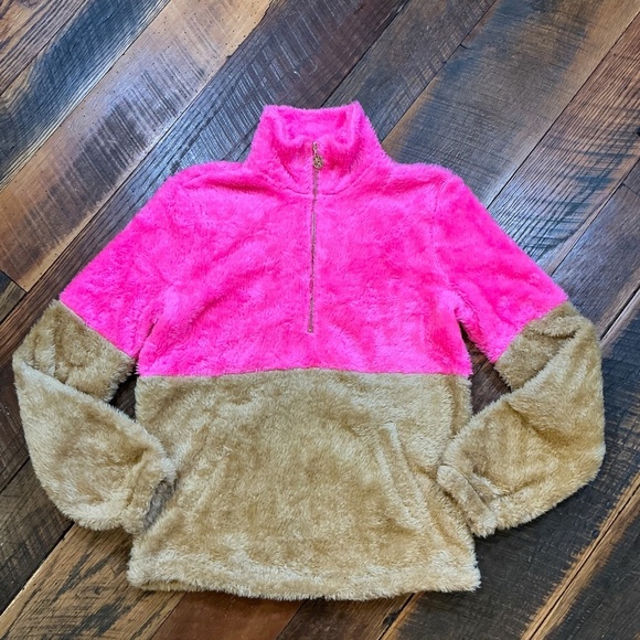 Lilly Pulitzer Keala Sherpa Popover – Pink Isle Colorblock – Size XXS - Picture 6 of 12